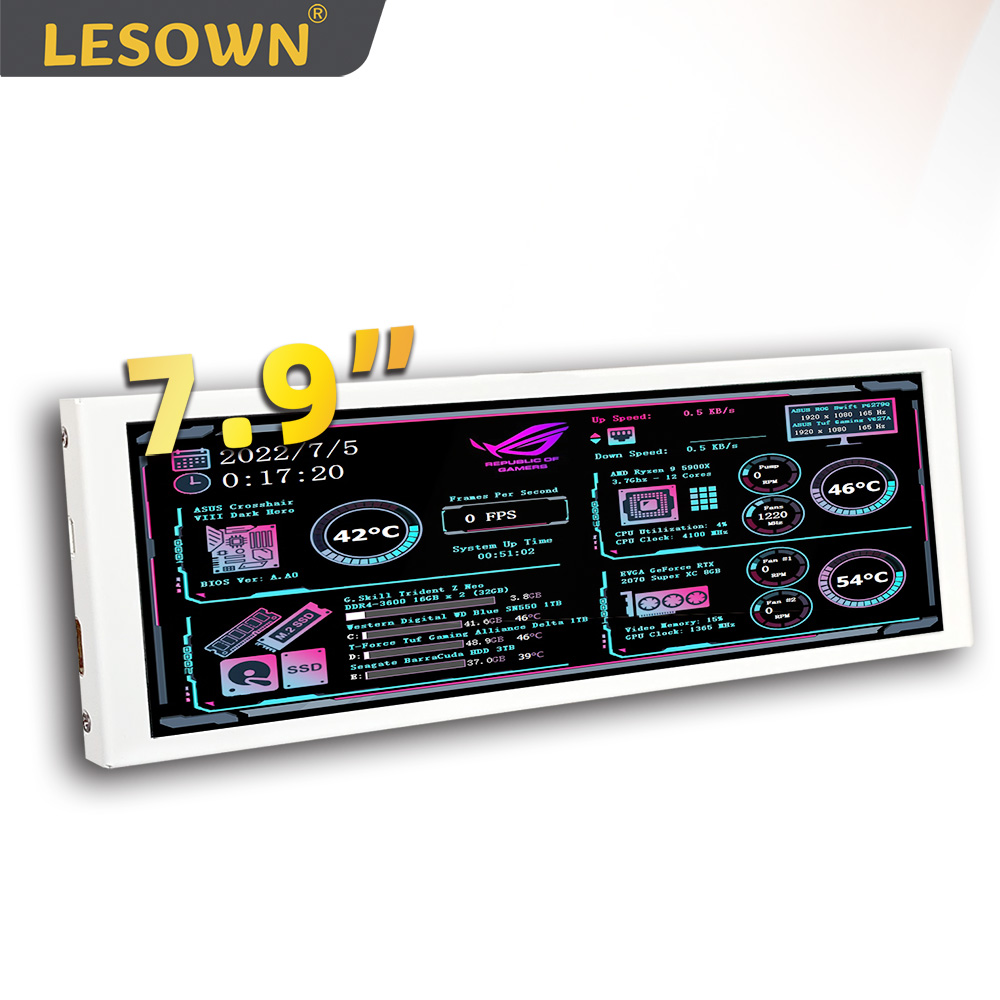 LESOWN Bar Display 7.9 inch Wh - Pi 4 Case review and price