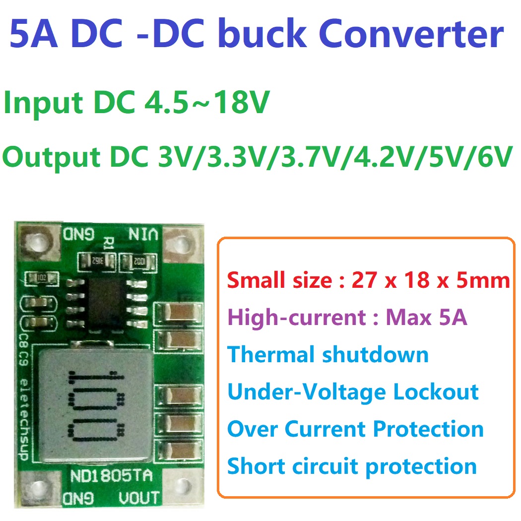 5A Buck DC-DC Converter Module - Raspberry Pi 4 review and price